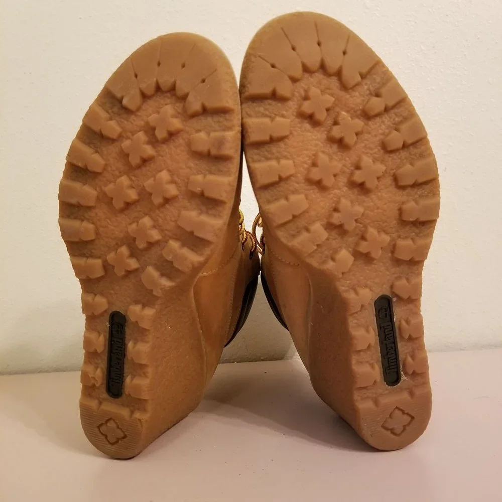 Timberland 7 Wheat Booties‎ Wedge Ankle Boots Leather 6 in Chukka AMSTON